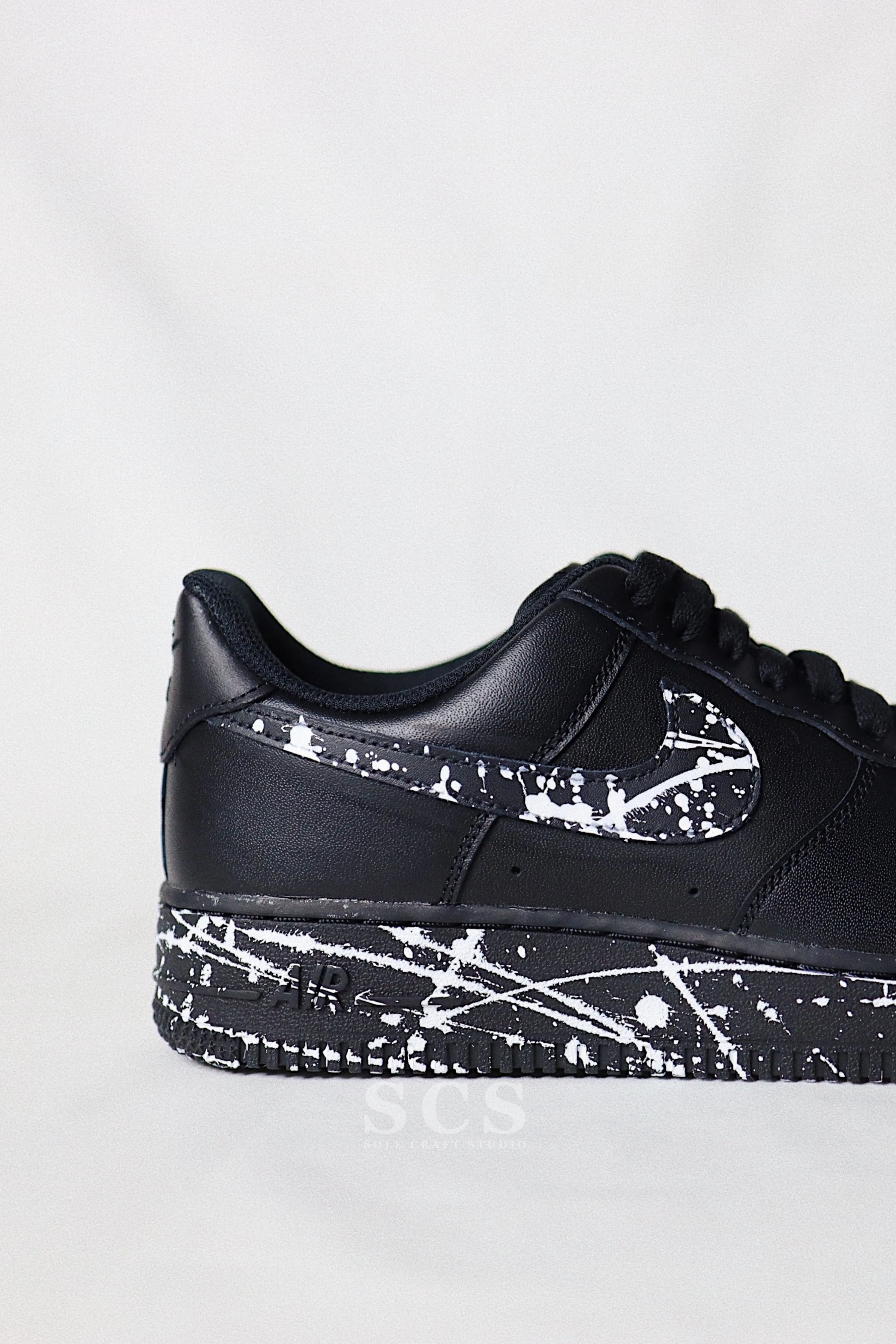 AF1 Black Splatter