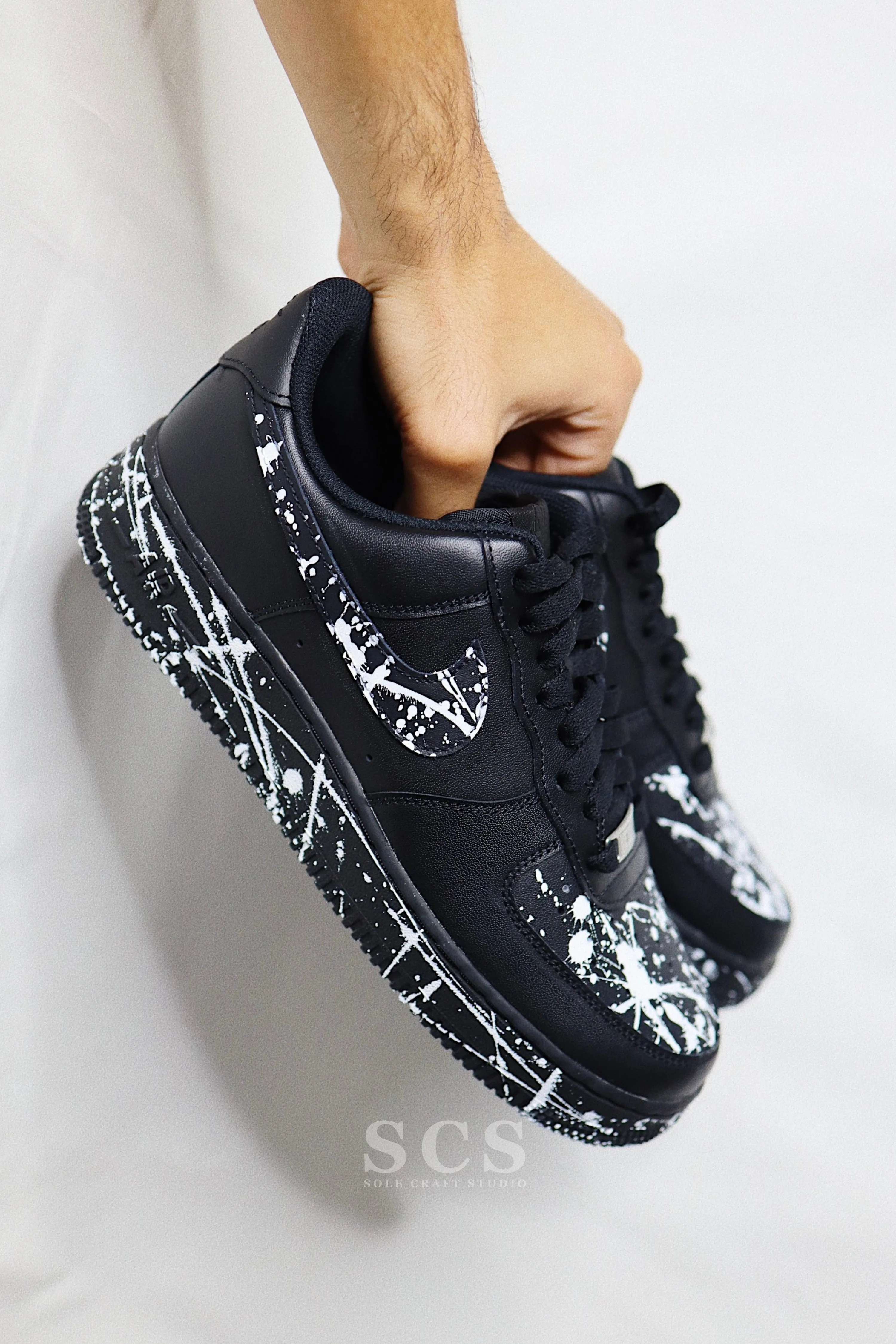 AF1 Black Splatter