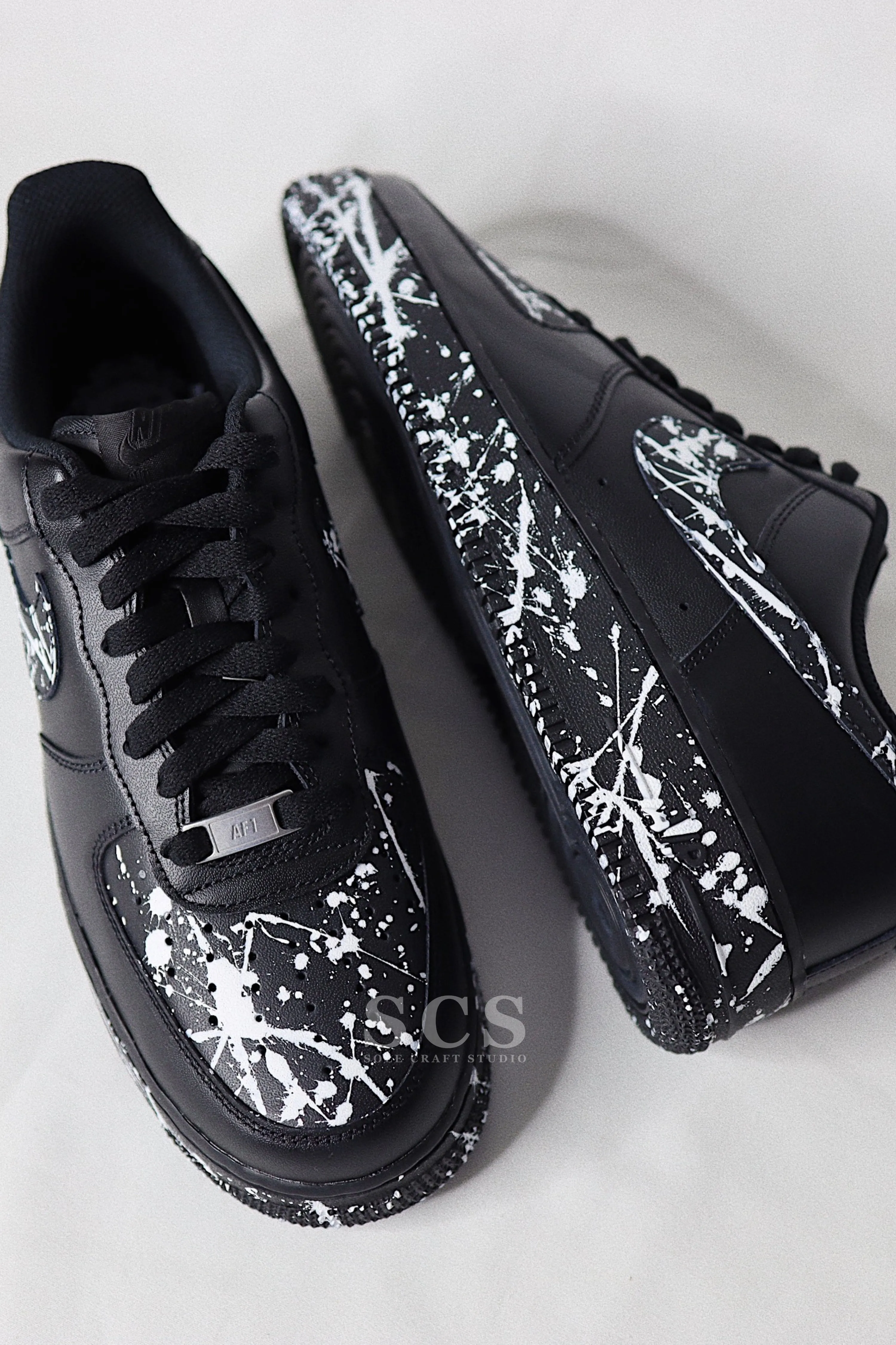AF1 Black Splatter