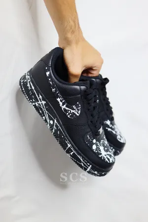 AF1 Black Splatter