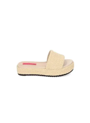 Beige Snorri Jute Sandals for Woman