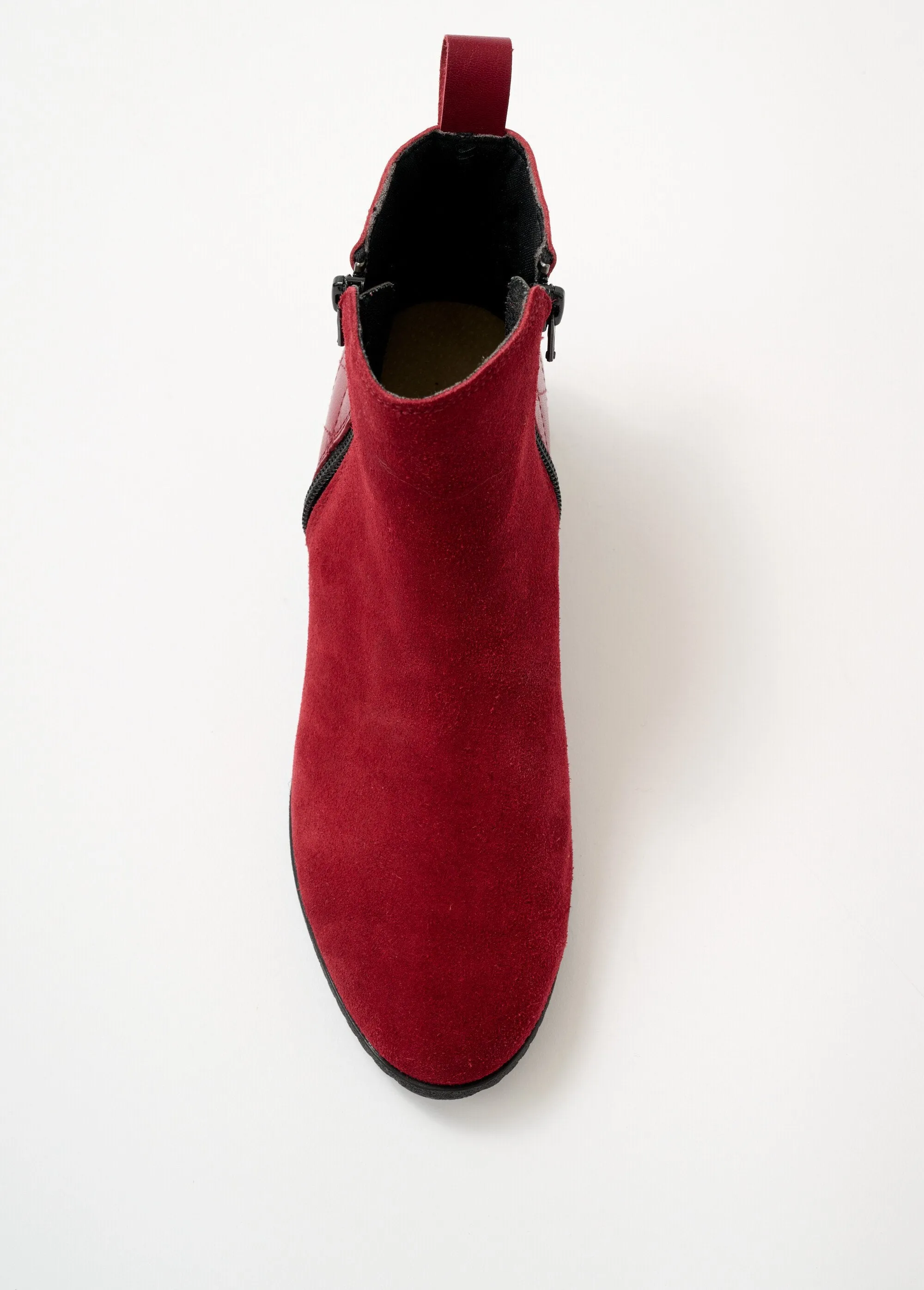 Boots largeur confort zippées cuir