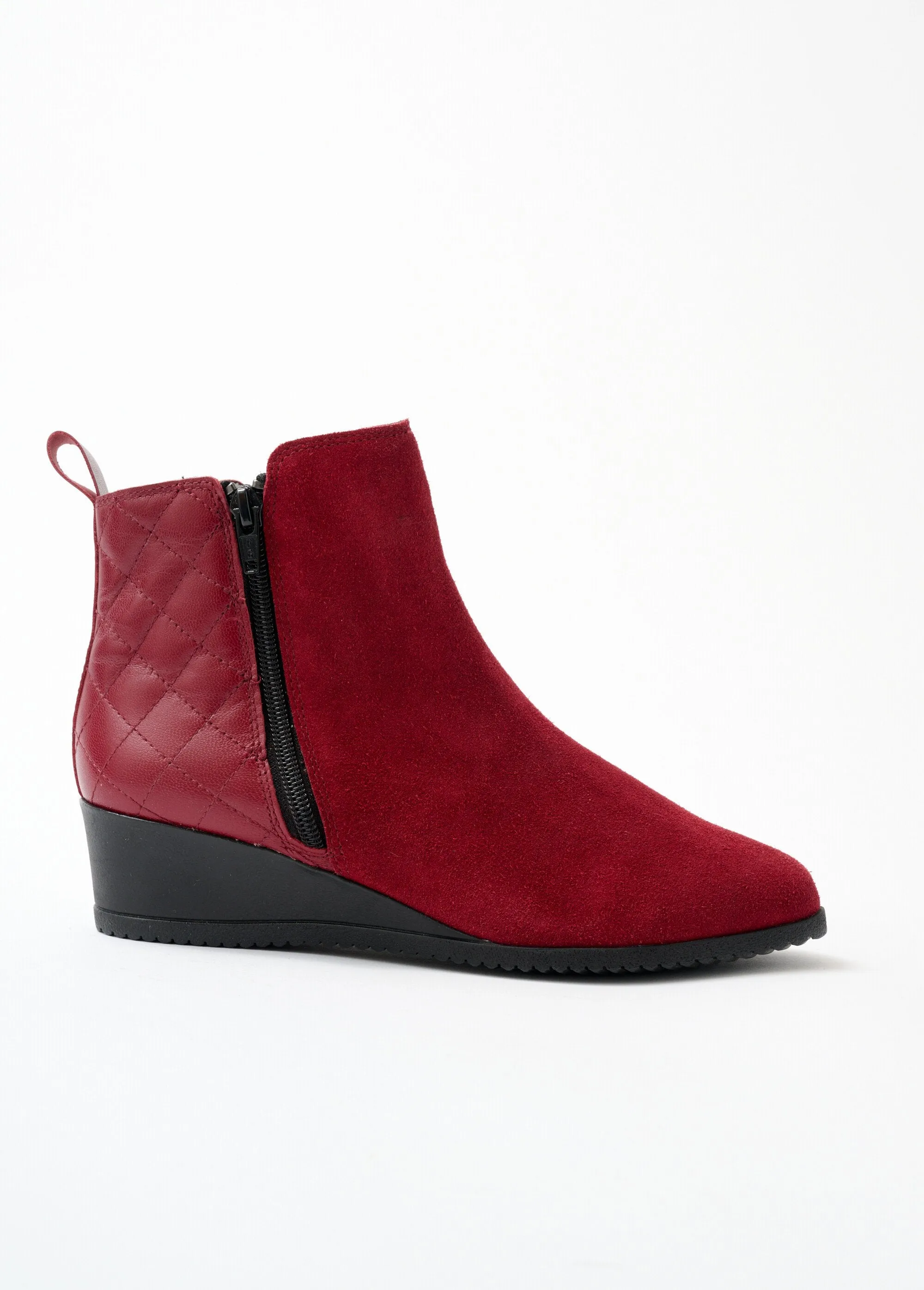 Boots largeur confort zippées cuir