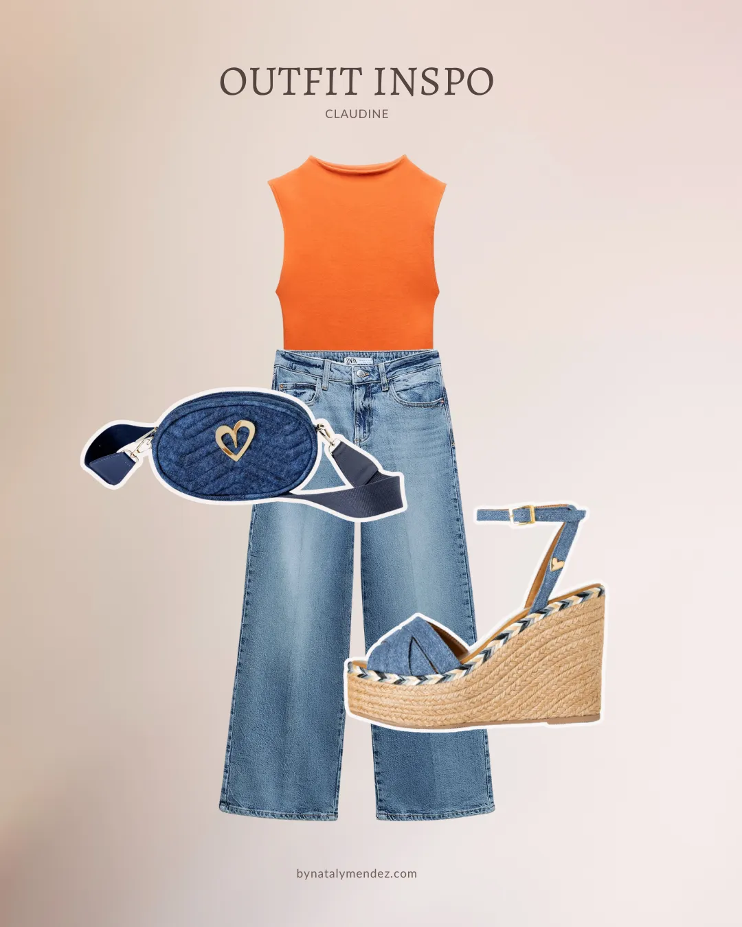 Claudine Sandals - Denim