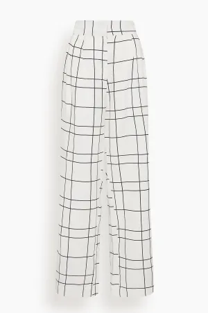 Duomo Pant in Letizia Check White