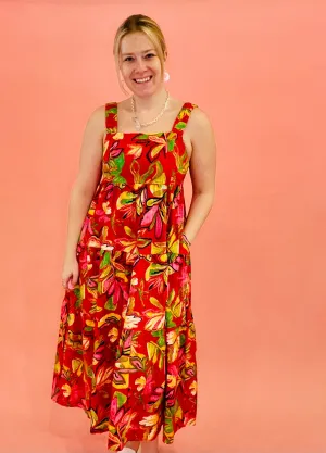 Hot Corals Maxi Dress