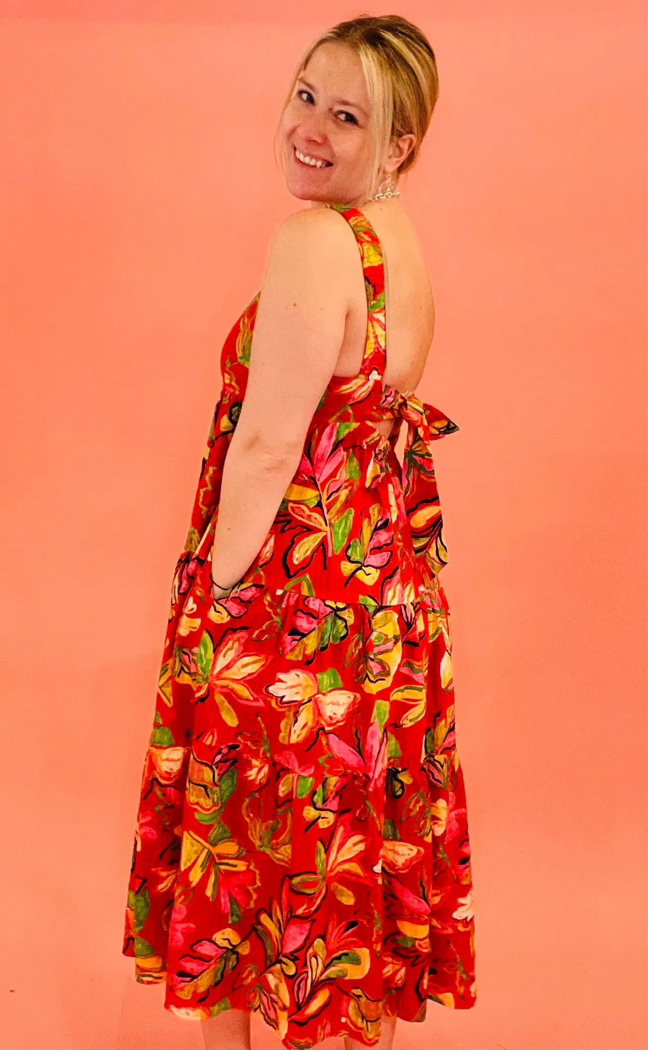 Hot Corals Maxi Dress