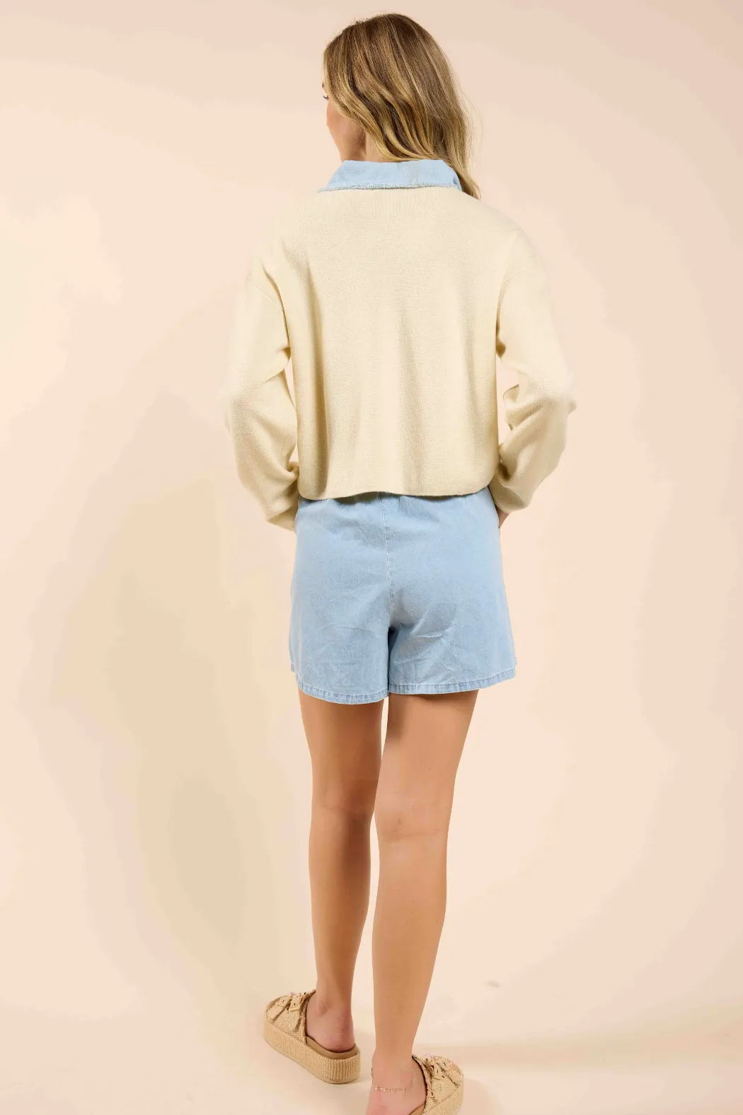 Jade Knit Denim Sweater Jacket | Sadie and Sage