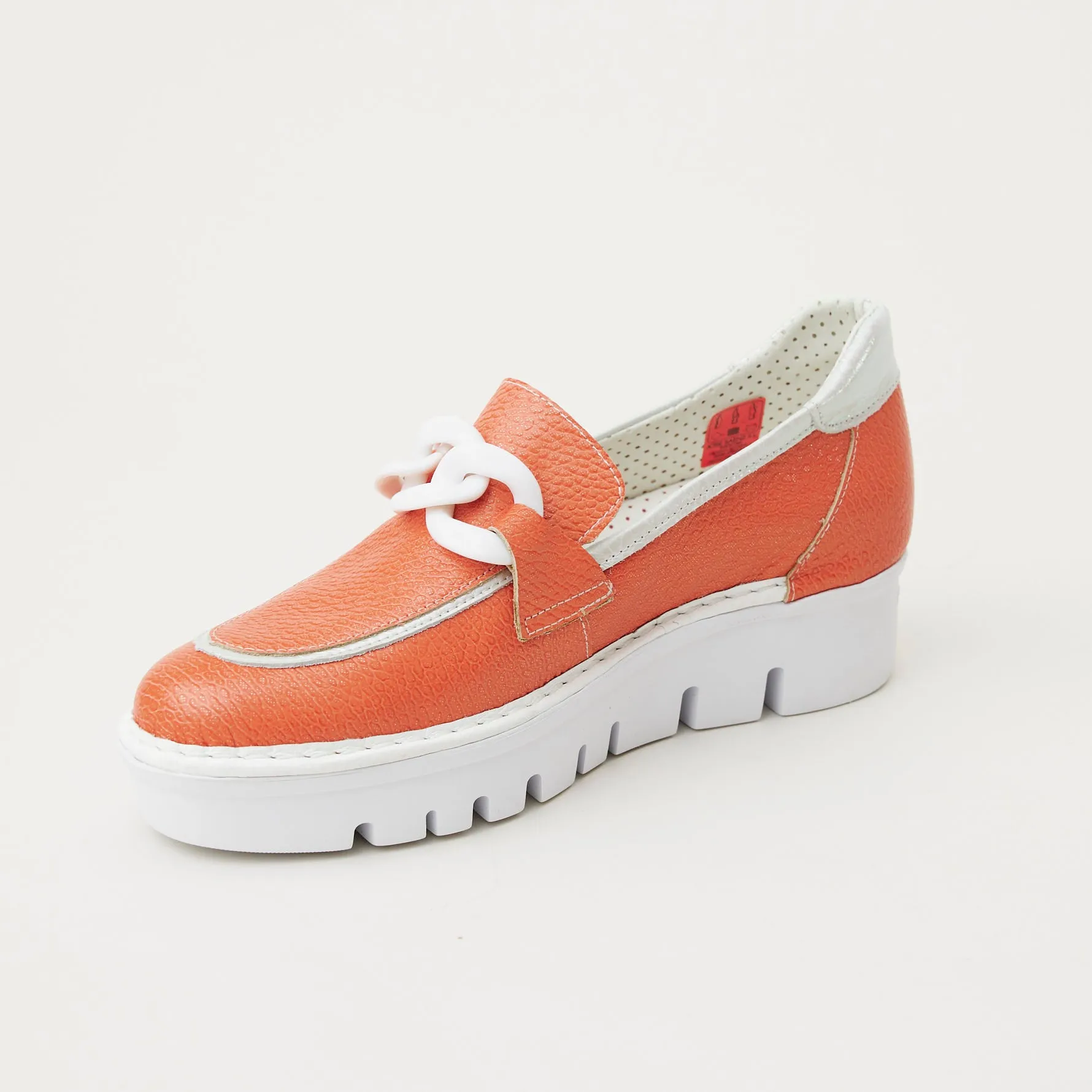 Jose Saenz Orange Leather Loafers