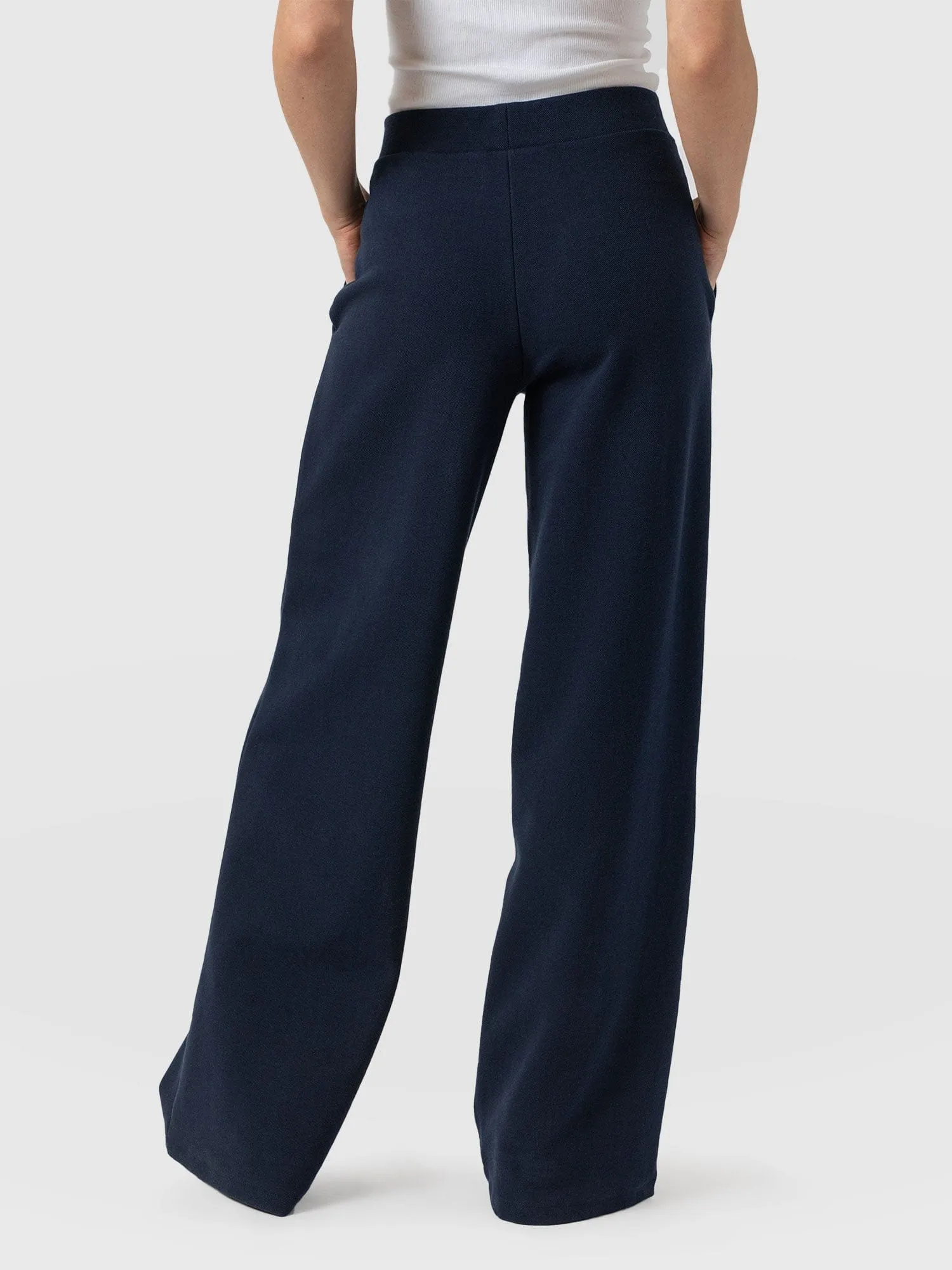 Keller Wide Leg Pant - Navy Twill
