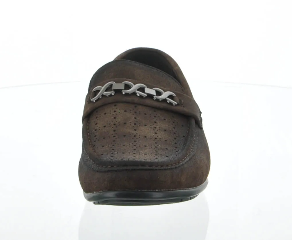 MEN'S SHOES COFFEE PU MOCCASINS OH1802-11