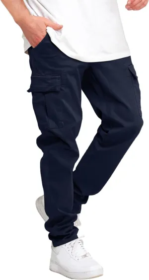 Men's Slim Fit Cargo Pants, Casual Comfort Lightweight Summer Beach Trousers, Sweatpants Flexible Joggers Big and Tall