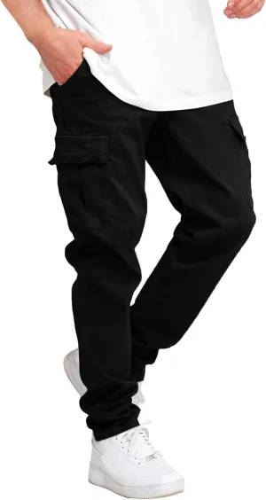 Men's Slim Fit Cargo Pants, Casual Comfort Lightweight Summer Beach Trousers, Sweatpants Flexible Joggers Big and Tall