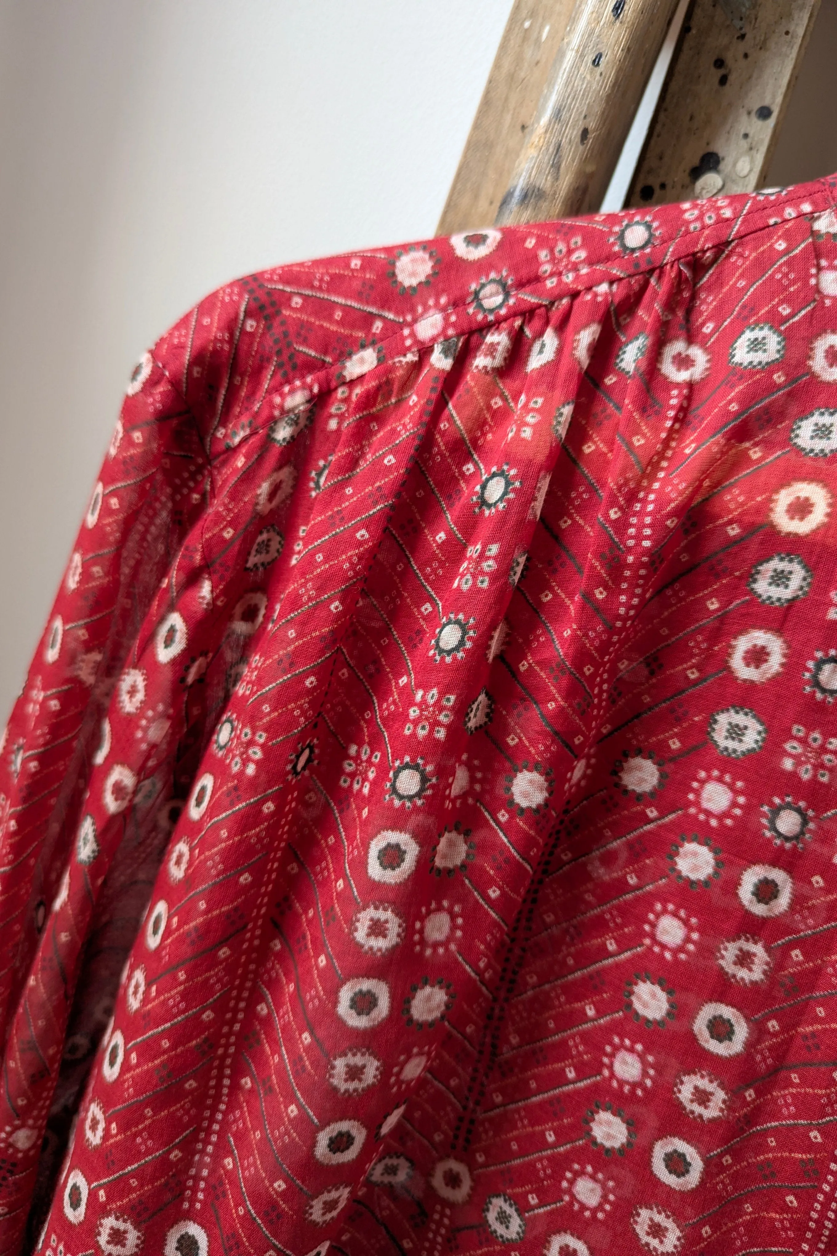 Mexica Multi - Red Cotton Blouse