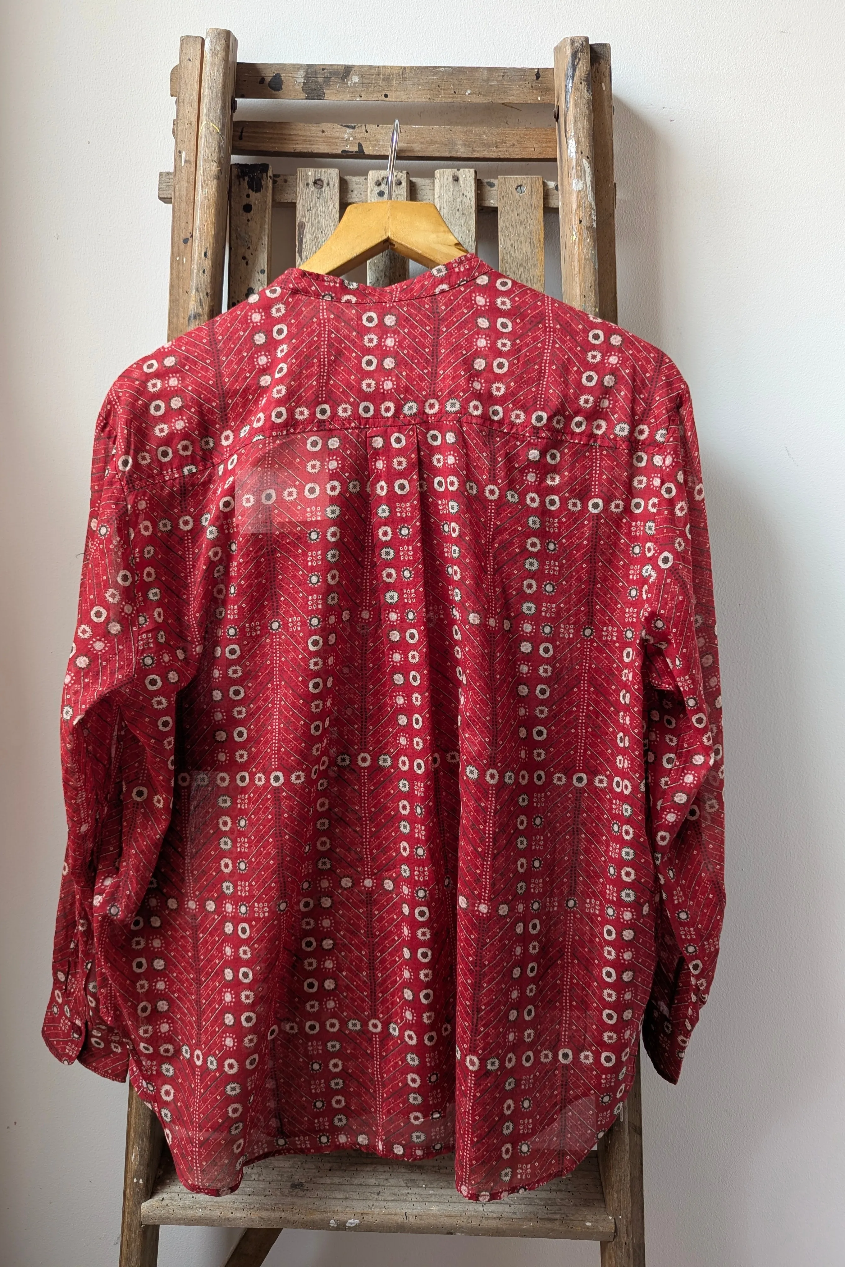 Mexica Multi - Red Cotton Blouse