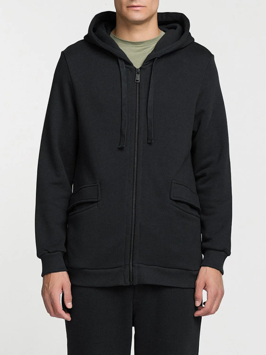Organic Cotton-Jersey Hoodie Meteorite Grey
