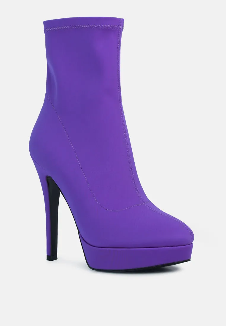 patotie lycra high heel ankle boots