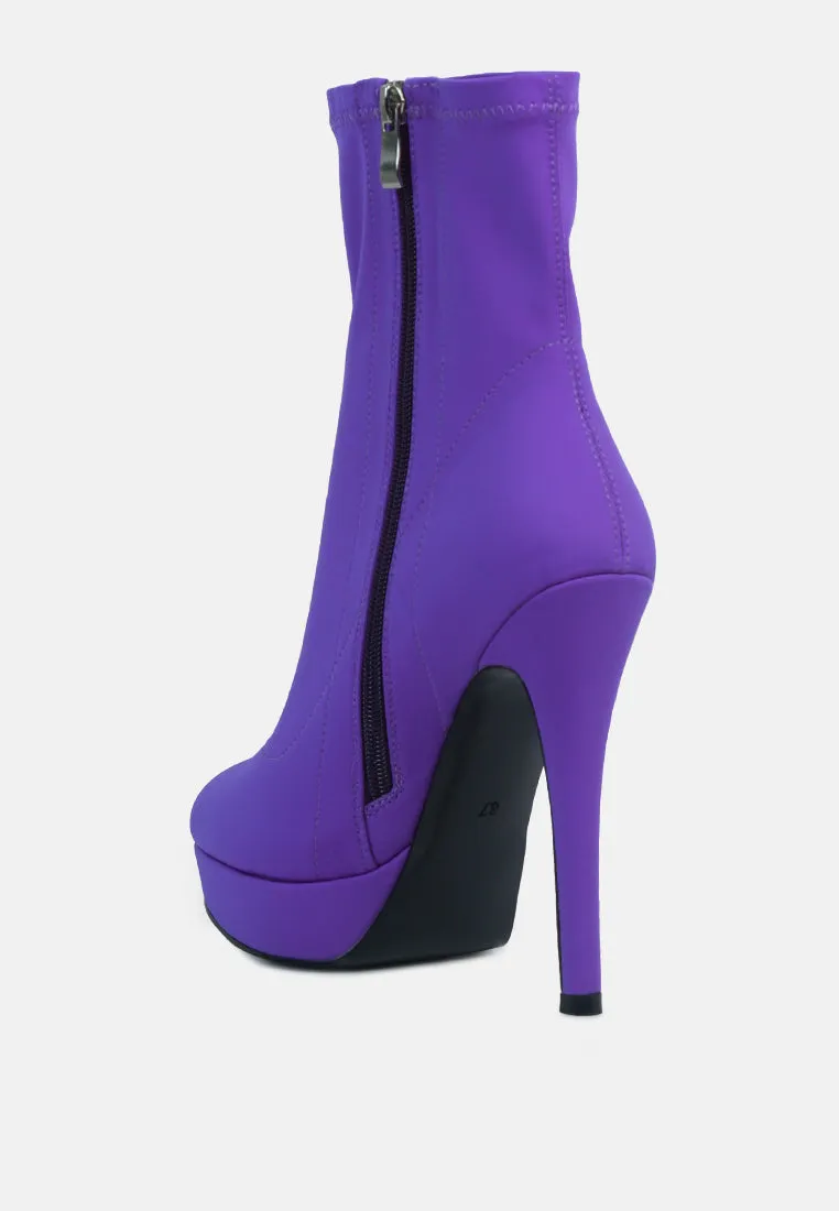 patotie lycra high heel ankle boots