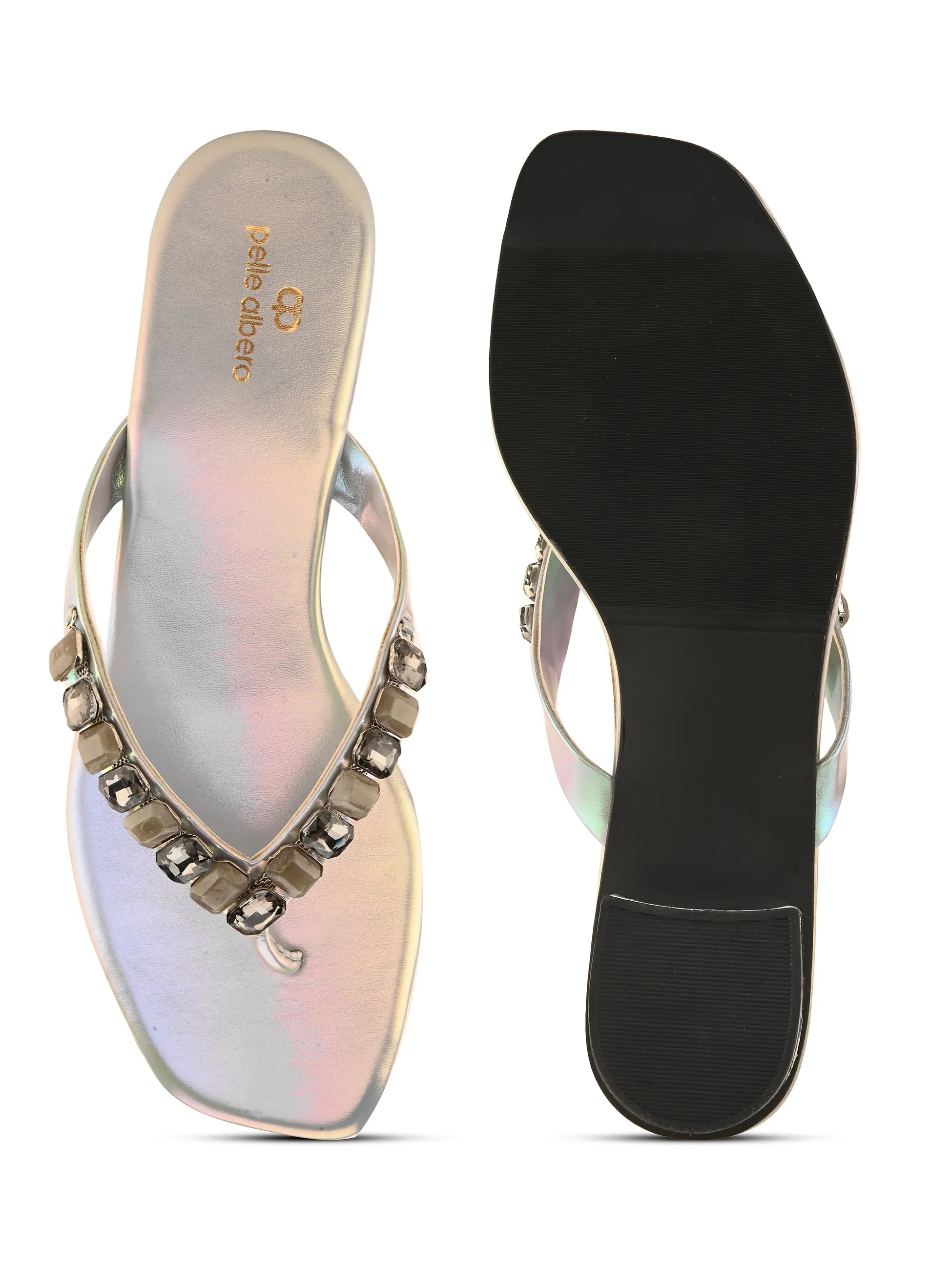 Pelle Albero Grey Slipons for Women