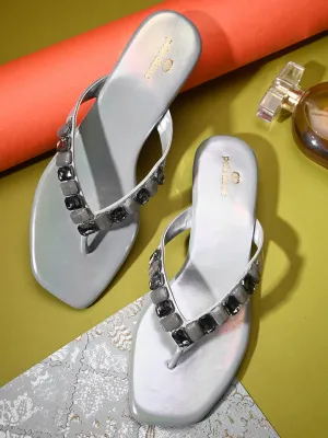 Pelle Albero Grey Slipons for Women