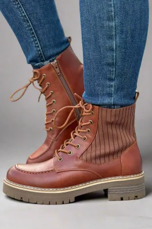 Rosa Boots With Side Detail - Cognac