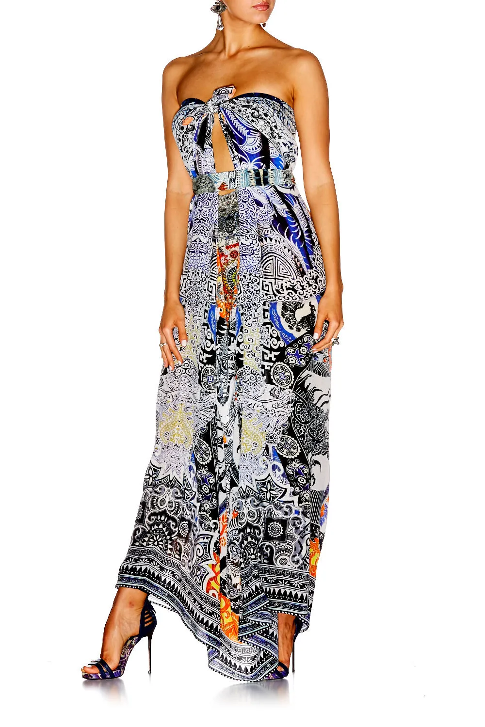ROUND NECK KAFTAN HEART OF HONG
