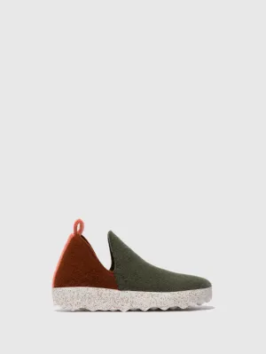 Round Toe Shoes CITY GREY ORANGE