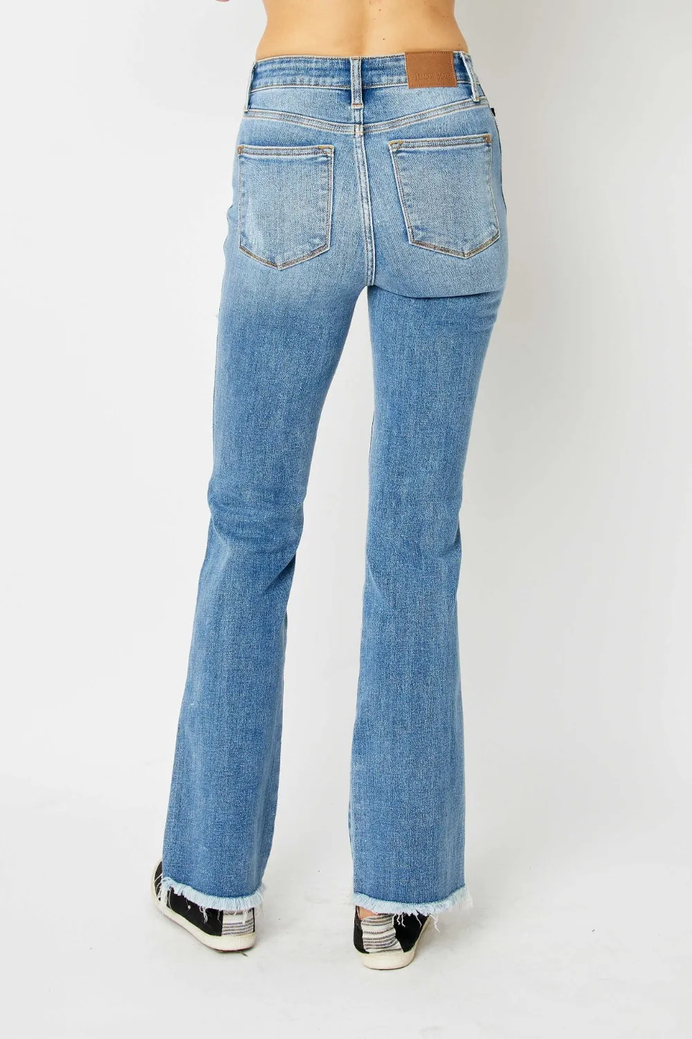 Ryker Hi-Rise Distressed Raw Hem Bootcut Judy Blue Jeans - ONLINE EXCLUSIVE!