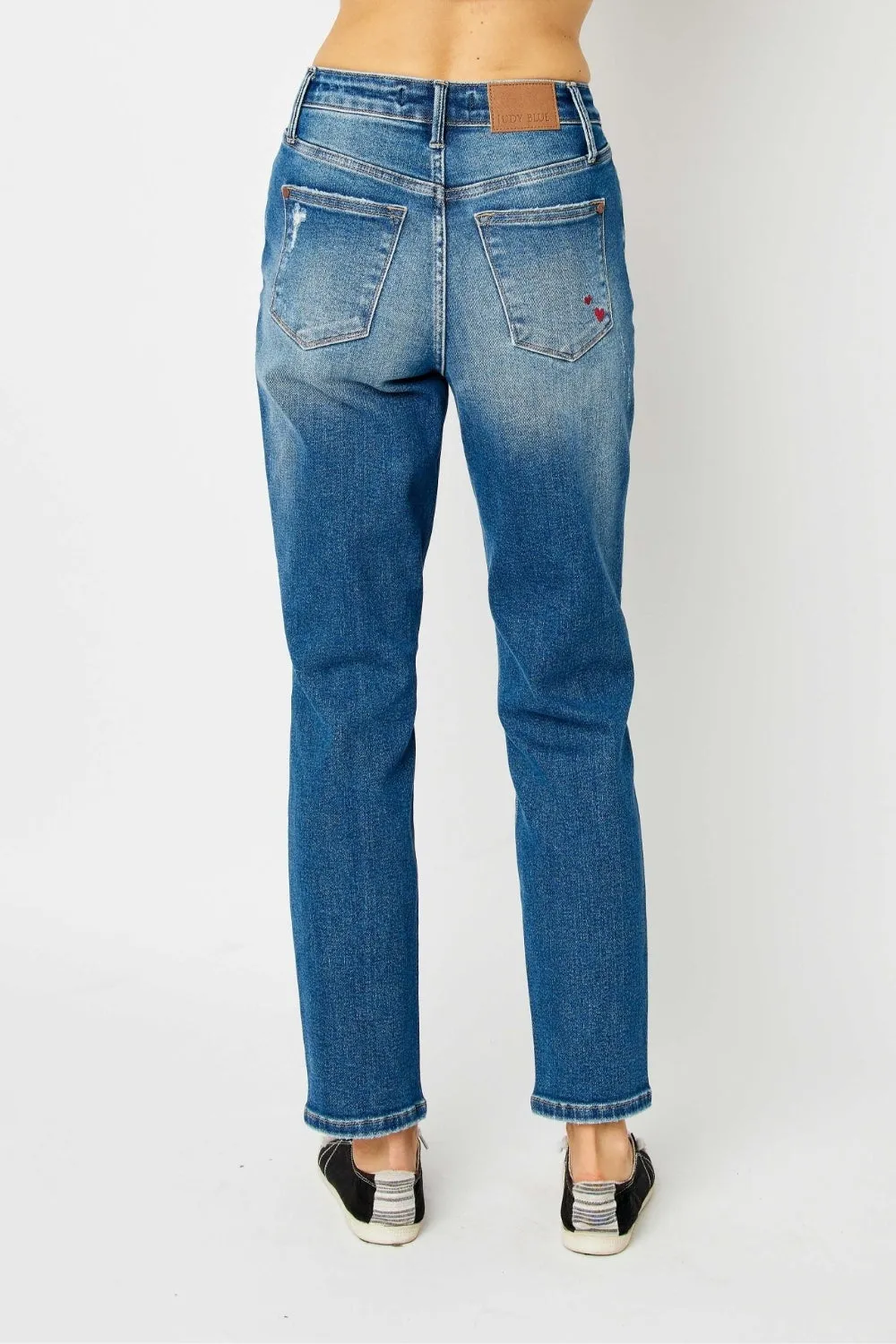 Sandy Hi-Rise Distressed Slim Judy Blue Jeans - ONLINE EXCLUSIVE!