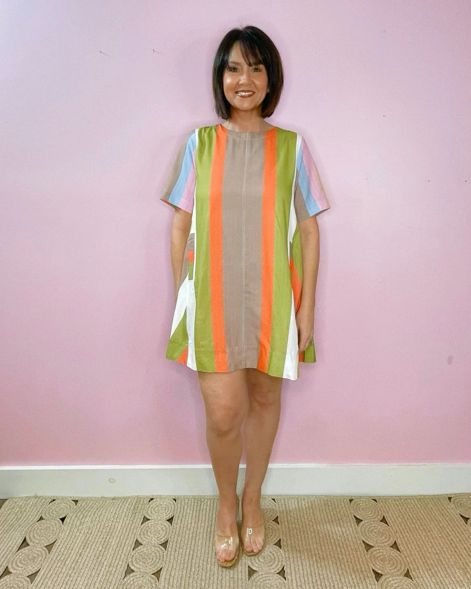 Sunset Stripes Shift Dress