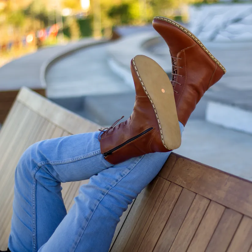 Tan Leather Drago Barefoot Boot