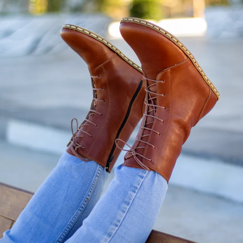 Tan Leather Drago Barefoot Boot
