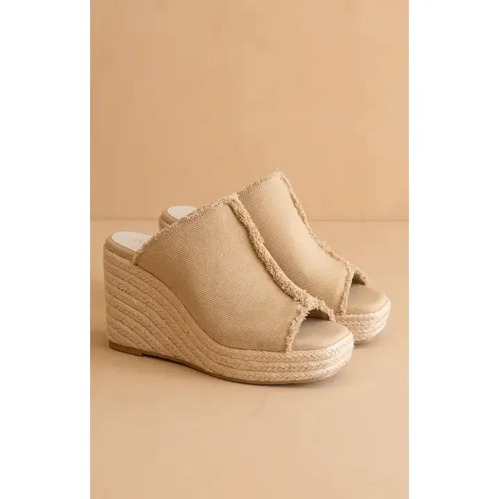The Verona Frayed Hem Wedge