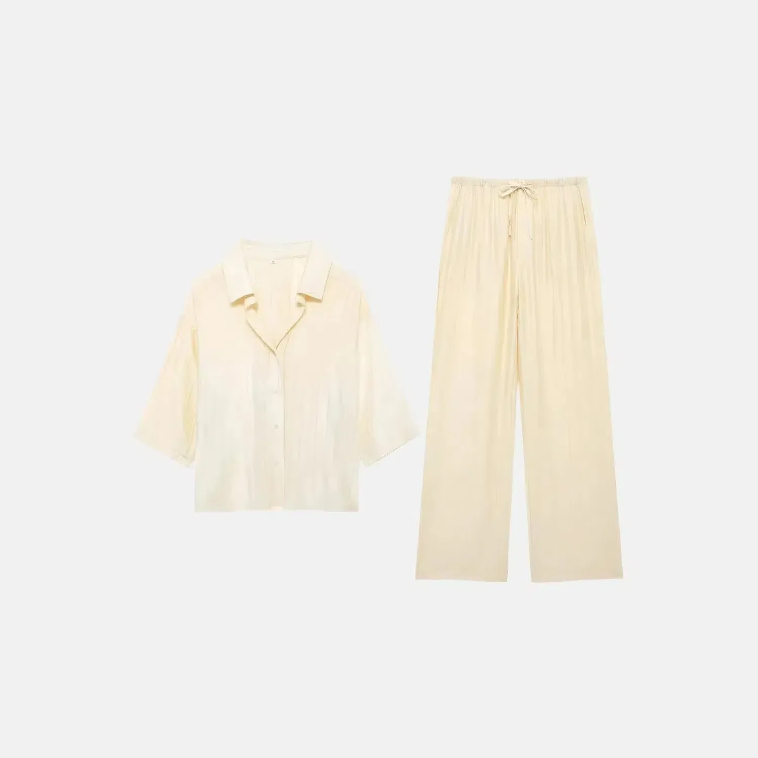 Tivara Boho Set – Olive green – Wide-leg high-waisted pants