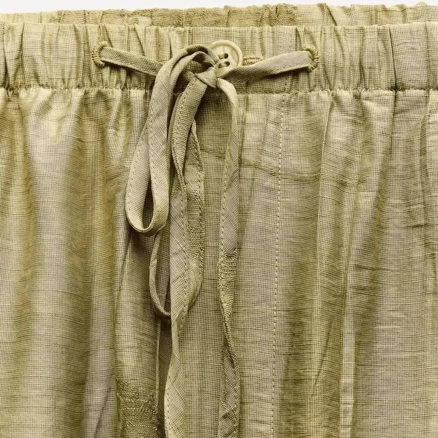 Tivara Boho Set – Olive green – Wide-leg high-waisted pants