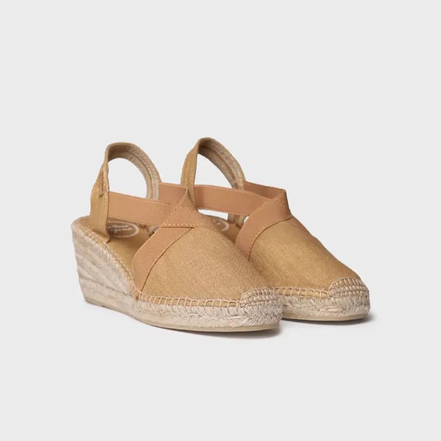 Toni Pons Ter Medium Wedge Vegan Espadrilles In Honey