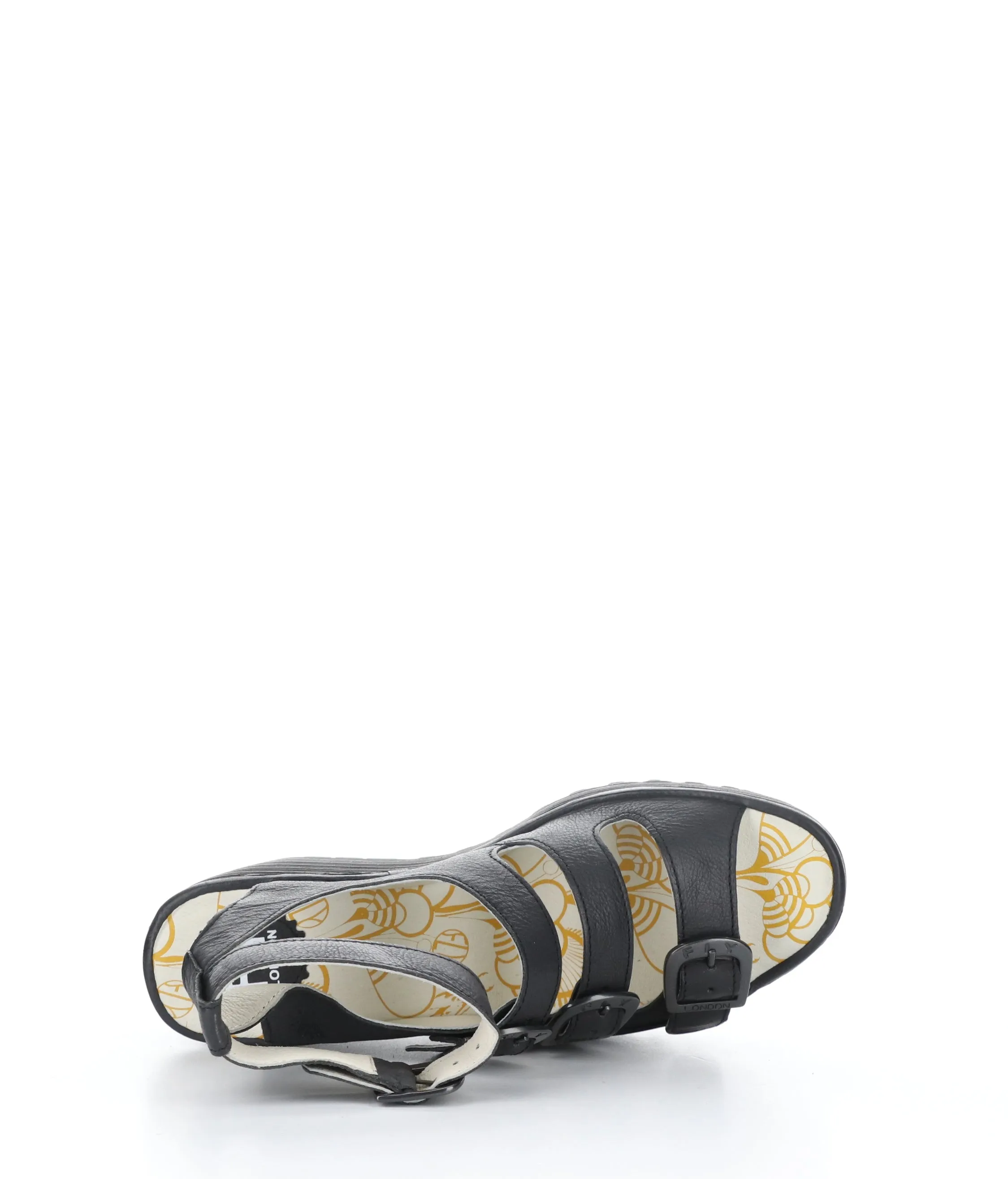 YORN388FLY BLACK Round Toe Shoes